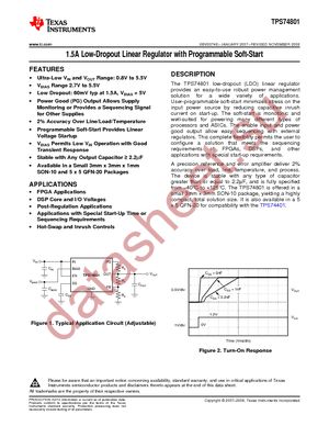 TPS74801RGWT datasheet  